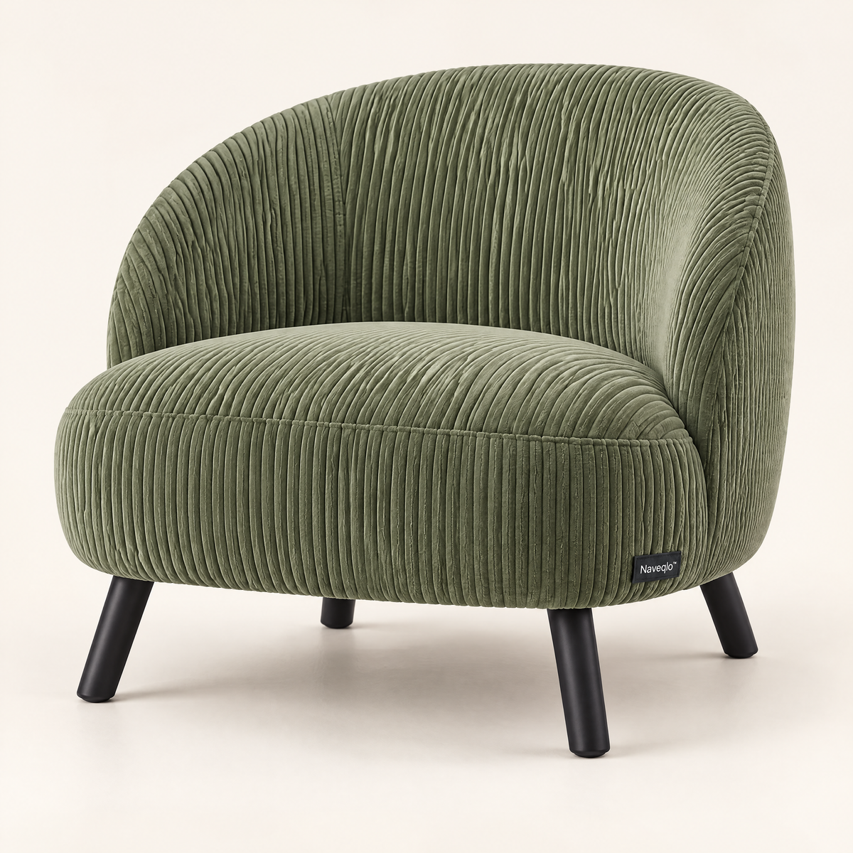 Naveqlo™ CordArc Corduroy Curved-Back Low Chair image 2