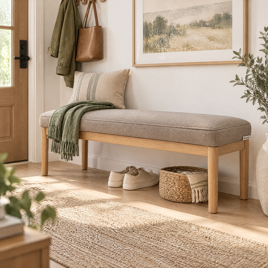 Naveqlo™ EntryLine Rectangular Upholstered Entryway Bench product view