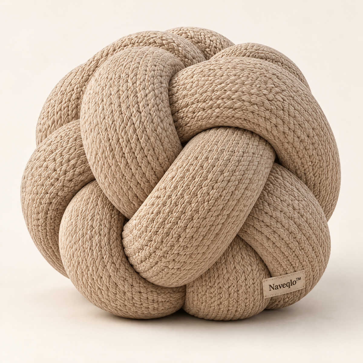 Naveqlo™ KnotHaven Woven Rope-Knot Pouf image 2