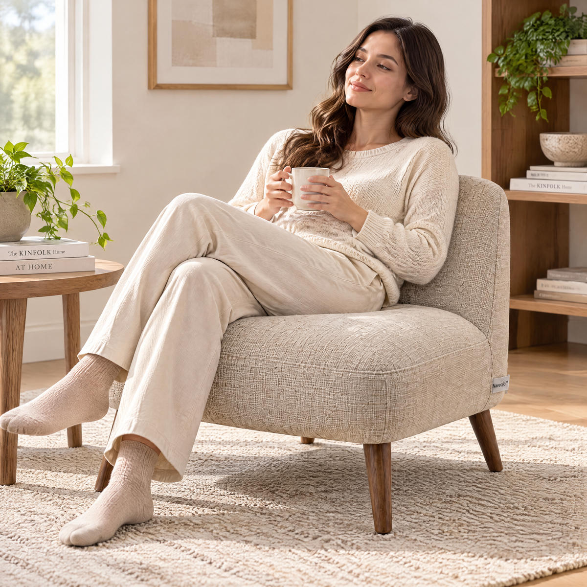 Naveqlo™ SolaceLow Upholstered Low-Back Lounge Chair image 3