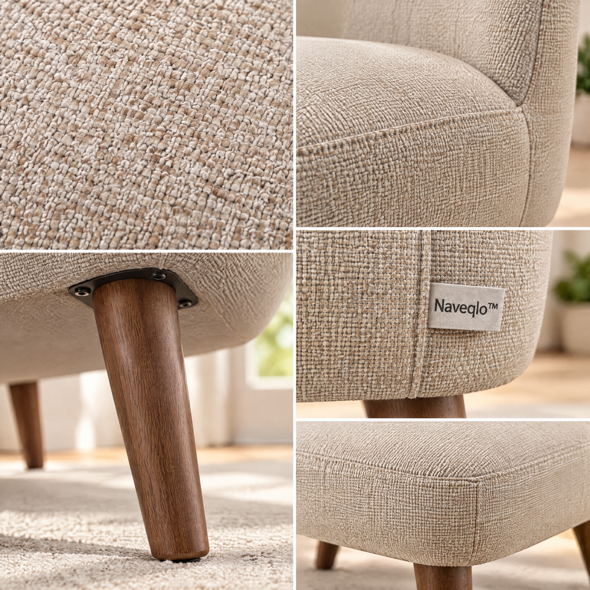 Naveqlo™ SolaceLow Upholstered Low-Back Lounge Chair image 4