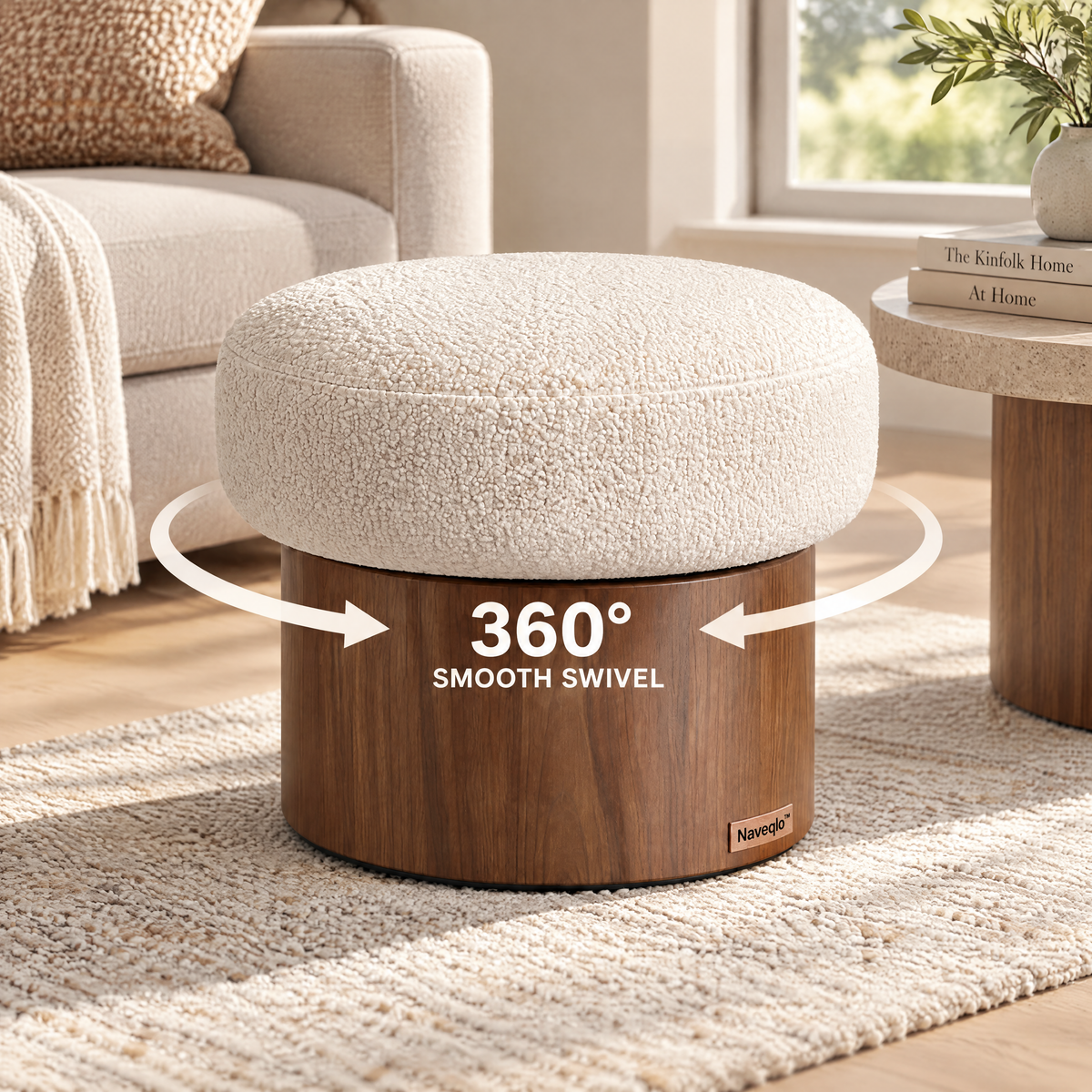 Naveqlo™ SpinRest Thick Round Swivel Stool image 3