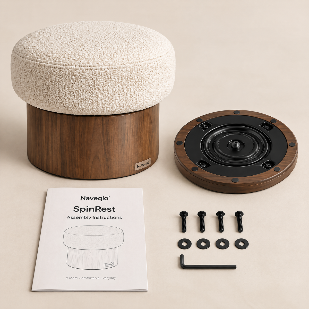 Naveqlo™ SpinRest Thick Round Swivel Stool image 5